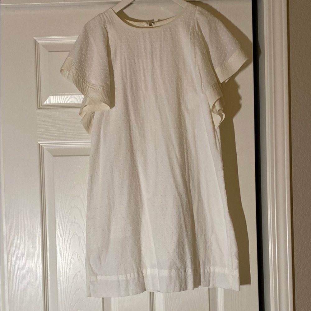 J. Crew White Short Sleeve Dress